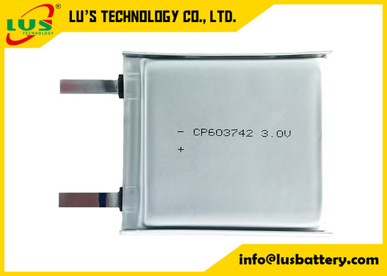 CP603742 μίνι επίπεδη μαλακή συσκευασμένη LiMnO2 μπαταρία μπαταριών 2400mAh για τις ευφυείς διοικητικές μέριμνες